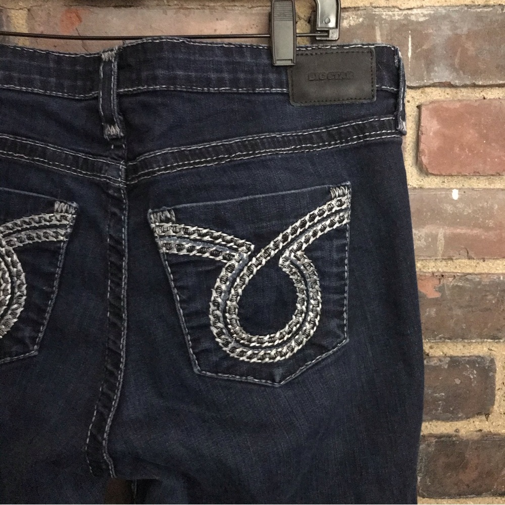 Big Star Maddie Boot Heavy Stitch Jeans Sz 36 (W37 X L31) -Mid rise